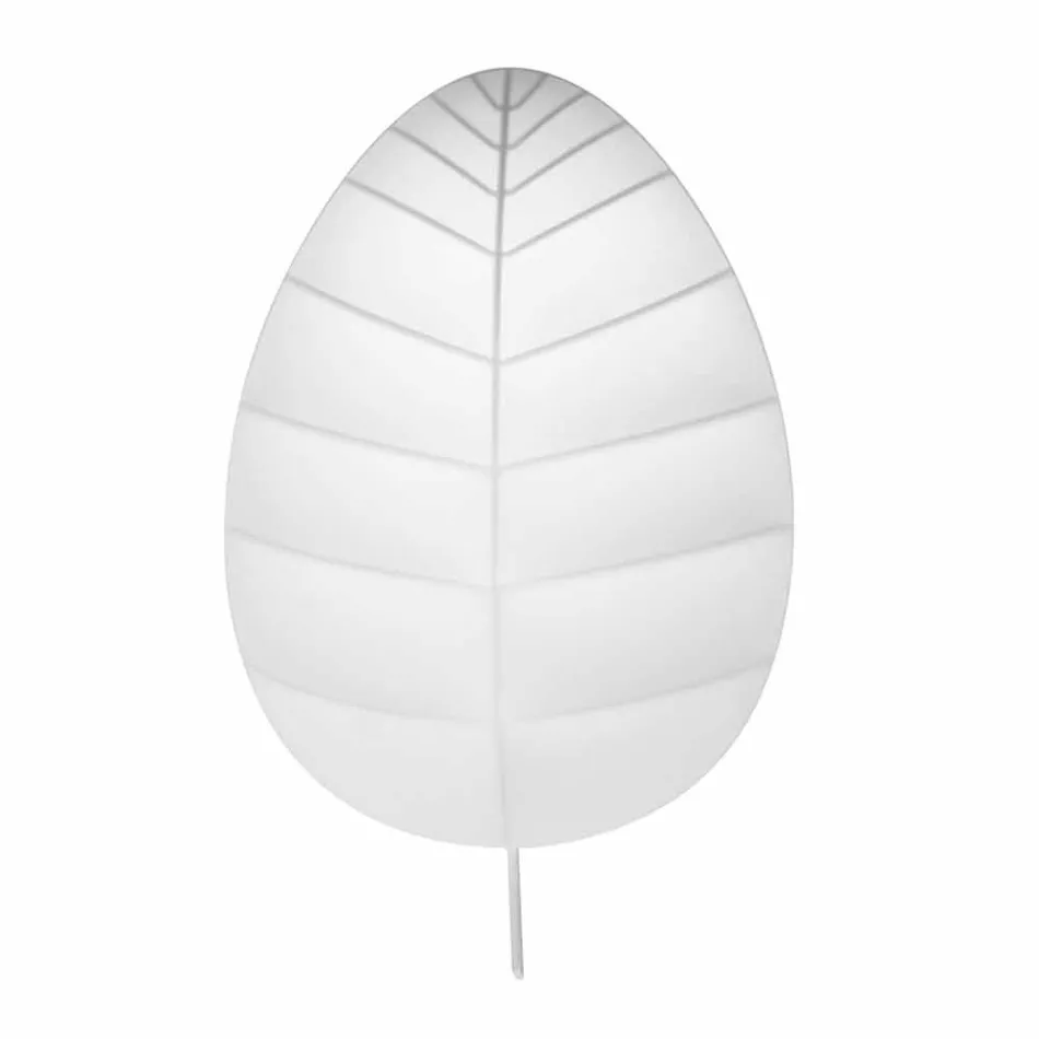 Wall Lamp in Metal and White Lycra Design in 3 Dimensions - Foliage Viadurini