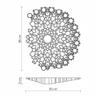 Ceiling light Applique in Technopolymer White or Gold Design 2 Sizes - Cathedral Viadurini