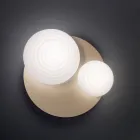 Wall Lamp in Blown Glass with Metal Structure - Swallow Viadurini