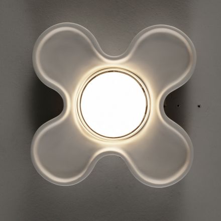 Artisan Ceiling Lamp in Ceramic and Aluminum Made in Italy - Toscot Clover Viadurini