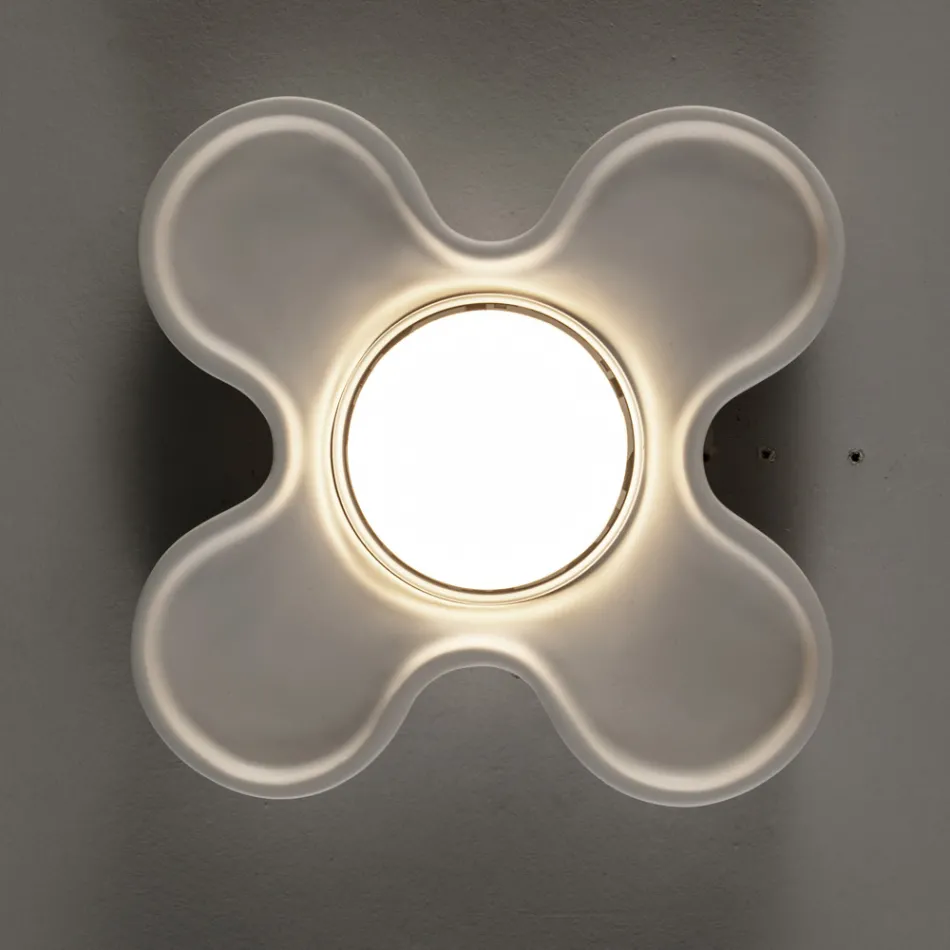Artisan Ceiling Lamp in Ceramic and Aluminum Made in Italy - Toscot Clover Viadurini