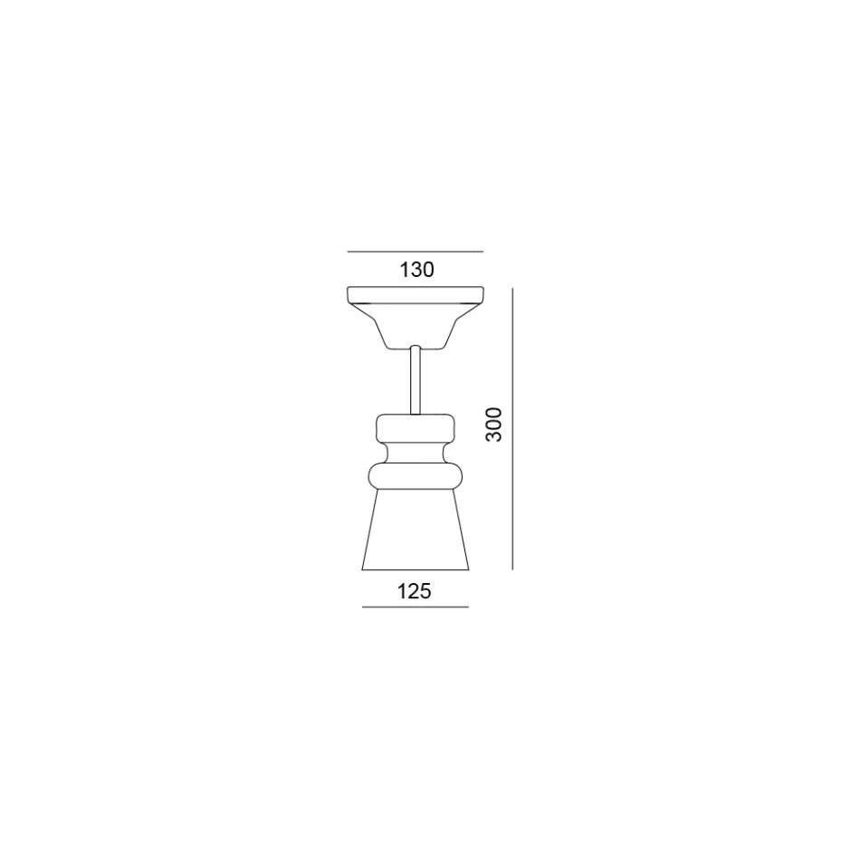 Handcrafted Ceiling Lamp in Majolica and Aluminum Made in Italy - Toscot Battersea Viadurini