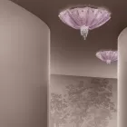 Handmade Venetian Glass and Metal Ceiling Lamp Made in Italy - Fabiana Viadurini