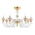 Classic Ceiling Lamp 8 Lights in Italian Luxury Handcrafted Glass - Saline