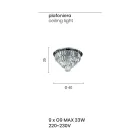 Classic Ceiling Lamp in Silver Metal and Crystal Pendants - Jerome Viadurini