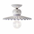 Country Hand-Decorated Artisan Ceramic Ceiling Lamp 2 Sizes - Rome