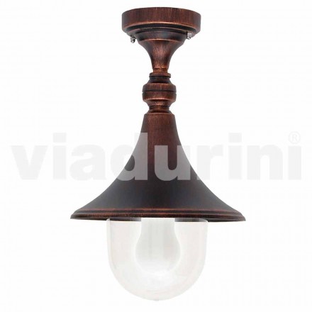Garden ceiling lamp in die-cast aluminum made in Italy, Anusca Viadurini