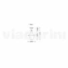 Garden ceiling lamp in die-cast aluminum made in Italy, Anusca Viadurini