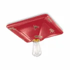 Ceiling fixture retro style ceramic Karen Ferroluce Viadurini