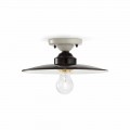 Jane design ceramic ceiling light in polished ceramic by Ferroluce