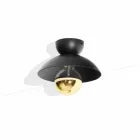 Metal Design Ceiling Lamp with Gold Finish Detail Made in Italy - Valta Viadurini