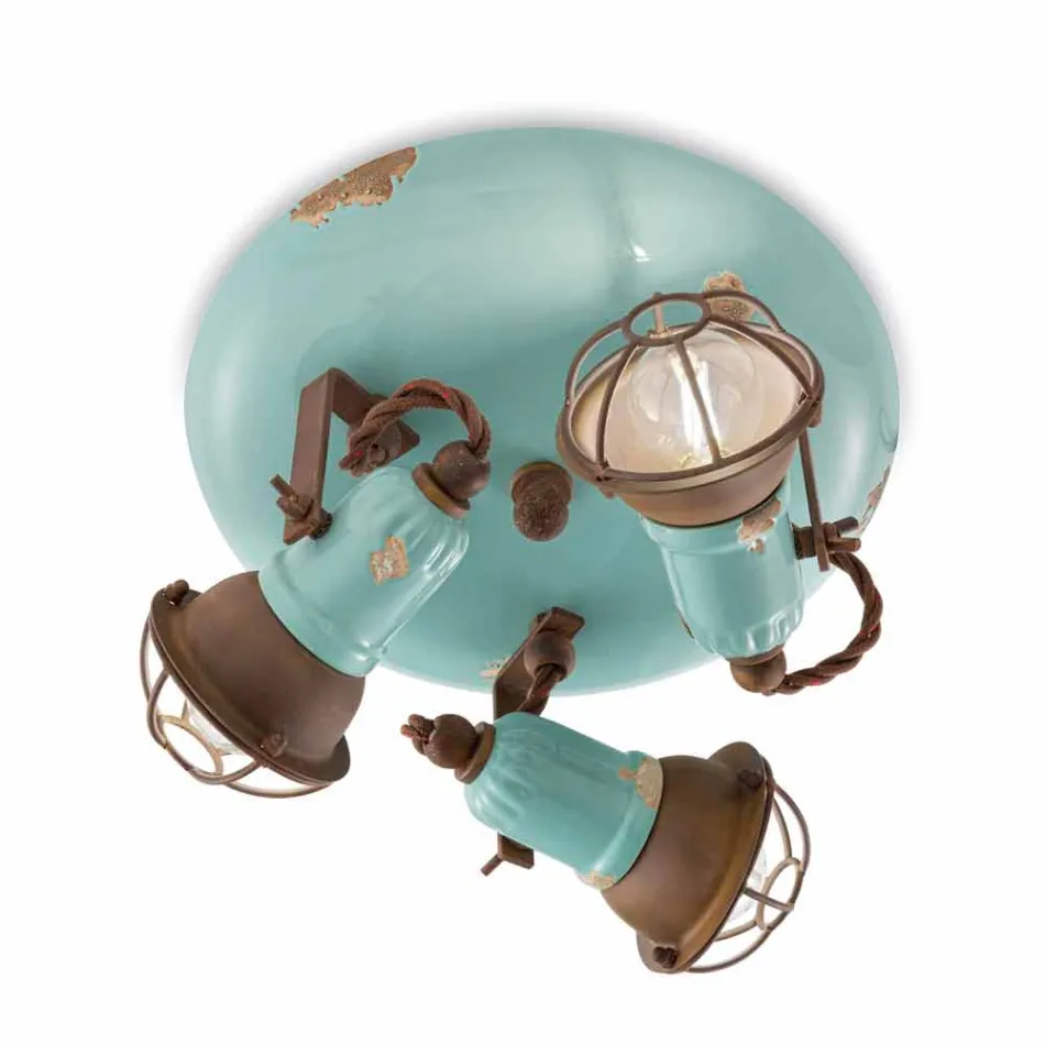 design ceiling lamp with three spotlights industrial style Allison Ferroluce Viadurini