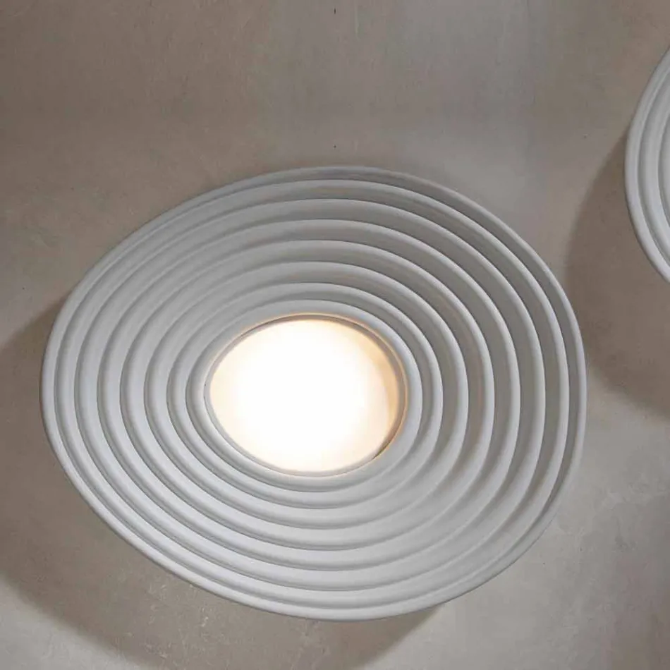 Modern Design Living Room Ceiling Lamp in Matt White Plaster - Licorice Viadurini