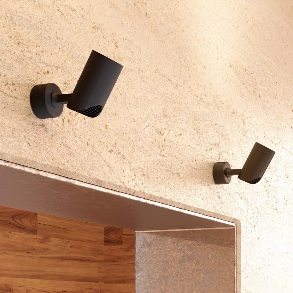 Adjustable Spotlight Ceiling Light in White or Black Aluminum 4 Pieces - Lazzaro Viadurini