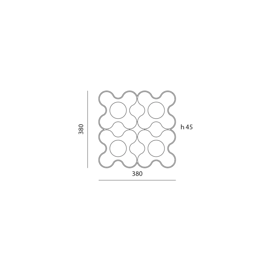 Colored Ceramic Ceiling Lamp Handmade in Italy - Toscot Clover Viadurini