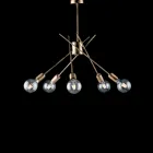 Brushed Bronze Iron Ceiling Light Made in Italy for Interior Decor - Warsaw Viadurini