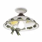 Handmade Metal and Ceramic Ceiling Lamp with Passanastri - Naples Viadurini