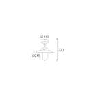 Vintage Brass Outdoor Ceiling Light, Clear Glass IP44 - Elfico Viadurini