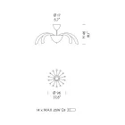 Venetian Glass and Metal Ceiling Lamp Handmade in Italy - Jason Viadurini