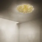 Ceiling lamp in Venetian Glass and White Metal Made in Italy - Artemide Viadurini