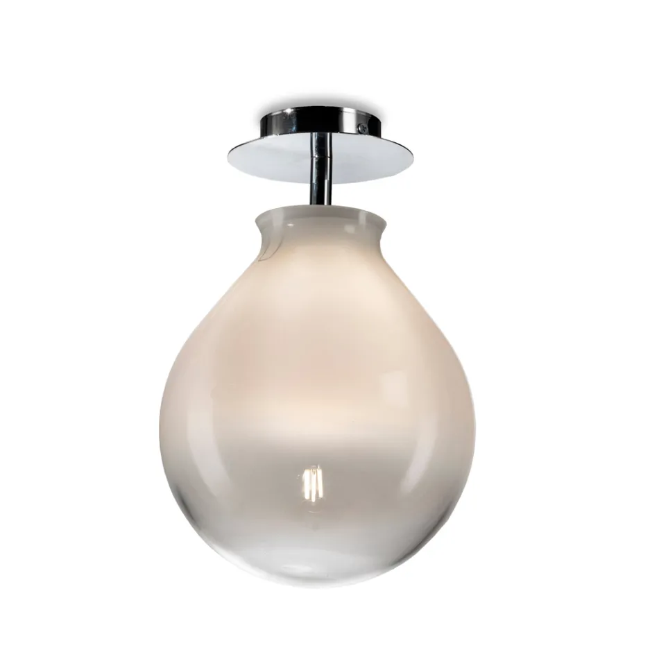 Small Ceiling Light in Various Venetian Glass Finishes Made in Italy - Iride Viadurini