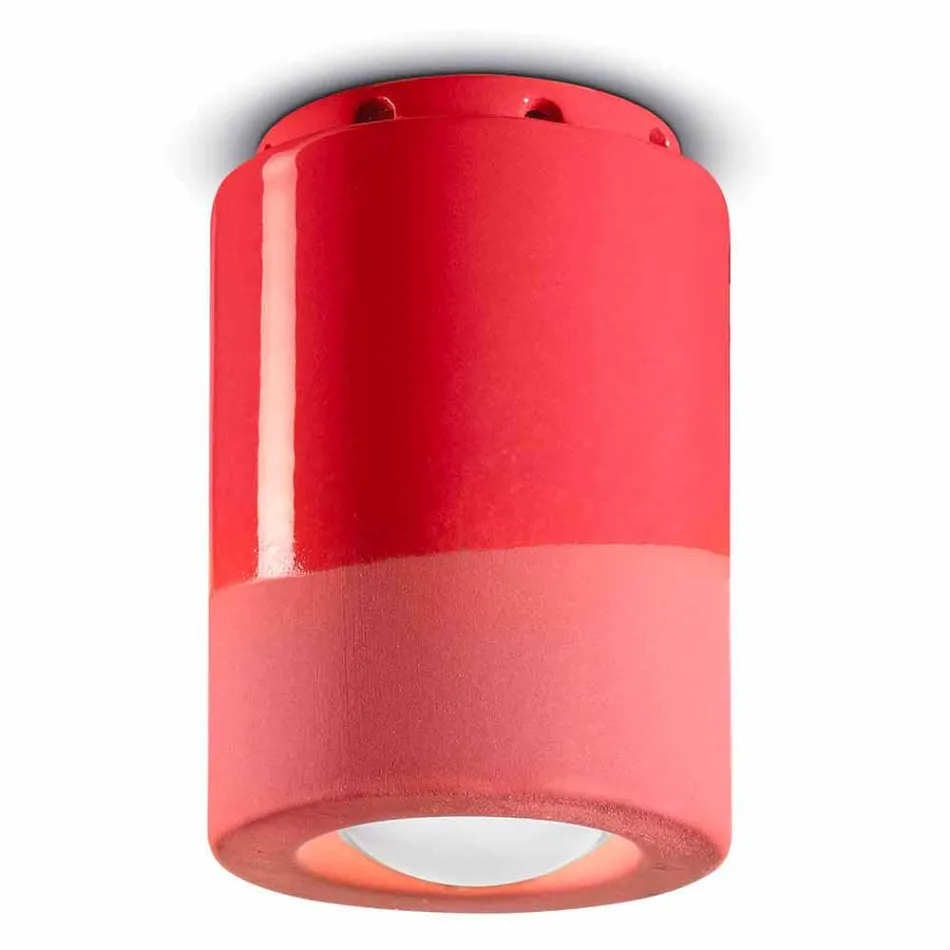 Vintage Ceiling Lamp in Ceramic Made in Italy - Ferroluce Pi Viadurini