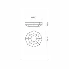 Vintage Ceiling Lamp in Burnished Brass and Glass 2 Sizes - Bound by Il Fanale Viadurini