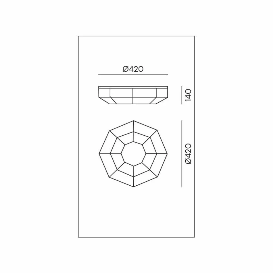 Vintage Ceiling Lamp in Burnished Brass and Glass 2 Sizes - Bound by Il Fanale Viadurini