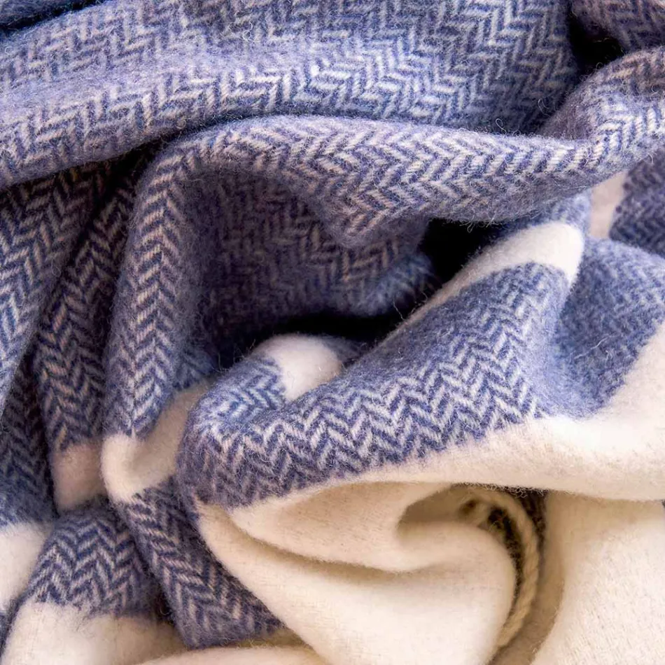 Ultra-Soft and Fluffy Wool Blend Plaid Made in Italy - Caldoso Viadurini