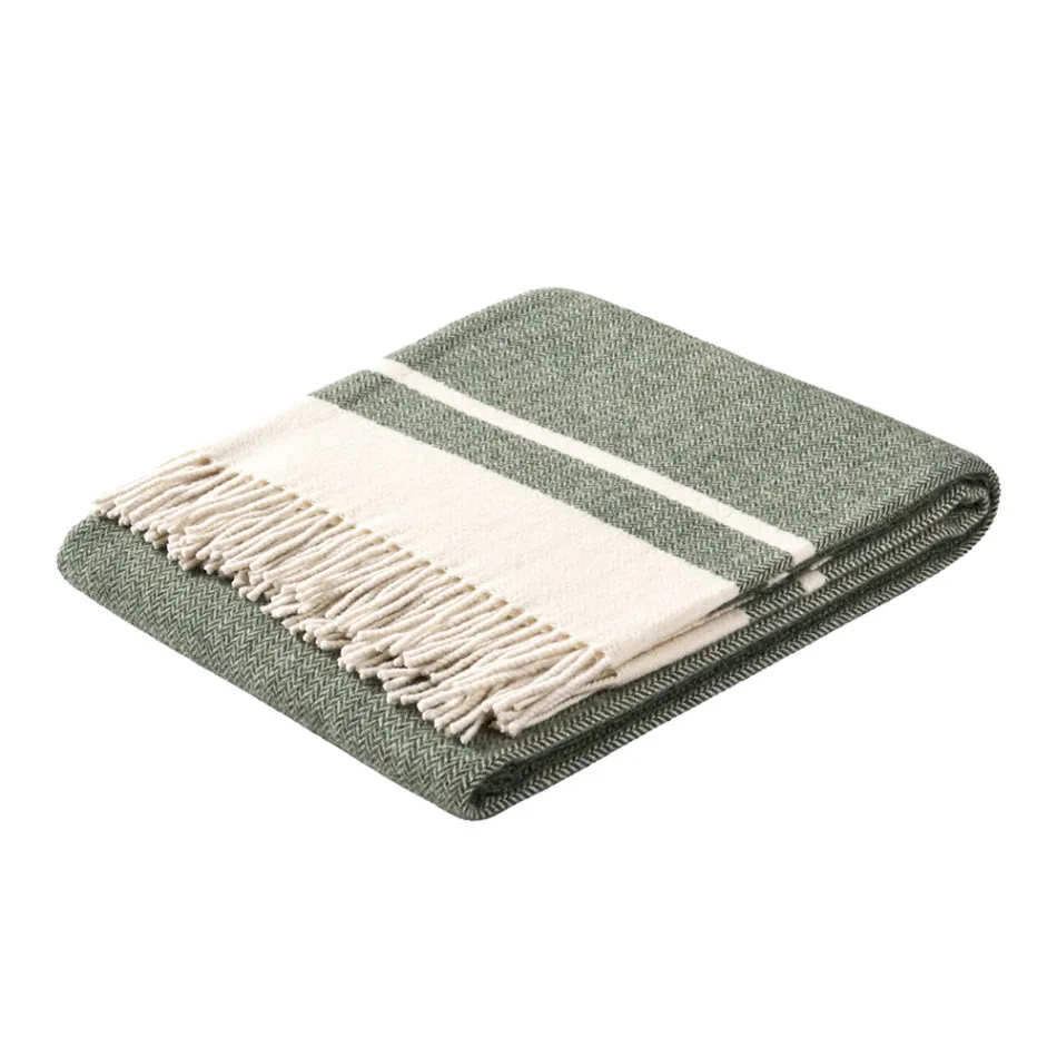 Ultra-Soft and Fluffy Wool Blend Plaid Made in Italy - Caldoso Viadurini