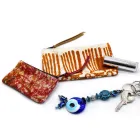 Artistic Hand Printed Clutch Bag, Unique Piece in Cotton, 2 Pieces - Viadurini by Marchi Viadurini