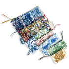 Artistic Hand Printed Clutch Bag, Unique Piece in Cotton, 2 Pieces - Viadurini by Marchi Viadurini