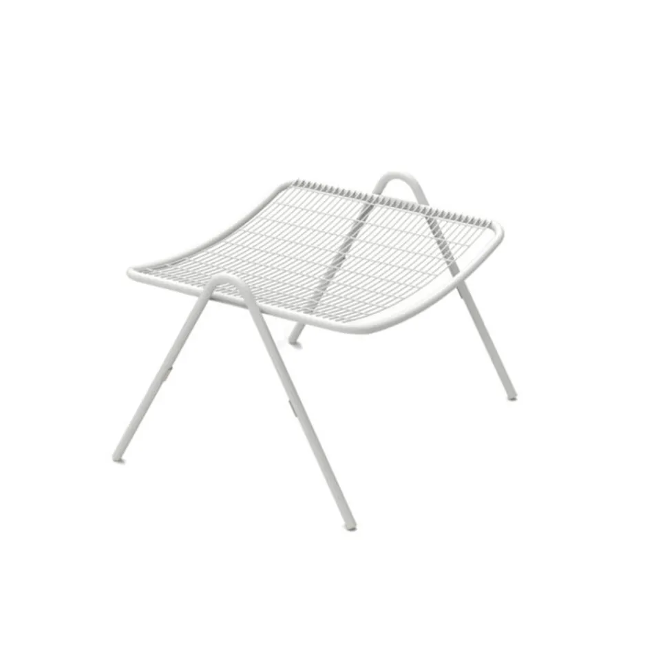 Garden Footstool with Galvanized Steel Structure Made in Italy - Elvia Viadurini