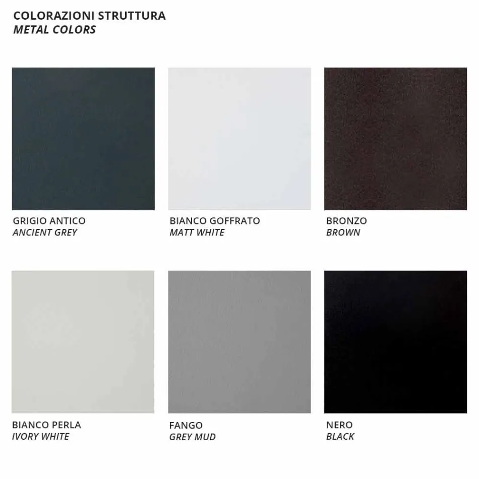 Central Modular Armchair for Outdoor in Metal and Fabric Made in Italy - Cola Viadurini