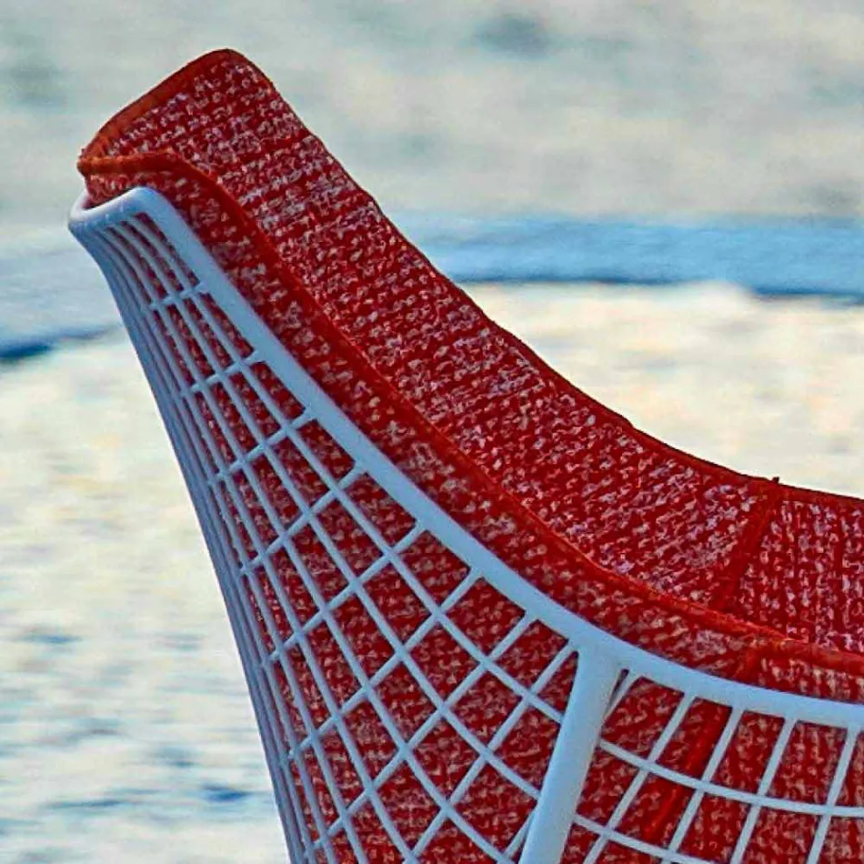 Varaschin Summer Set garden rocking armchair in steel and wood Viadurini