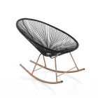 Indoor and Outdoor Rocking Armchair in Metal - Elio Viadurini