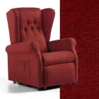 Fabric Lift Armchair with Lift, Relax and Bed Functions - Romina Viadurini