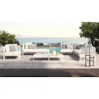 Right Corner Outdoor Armchair in Aluminum and Straps Made in Italy - Juliediv Viadurini