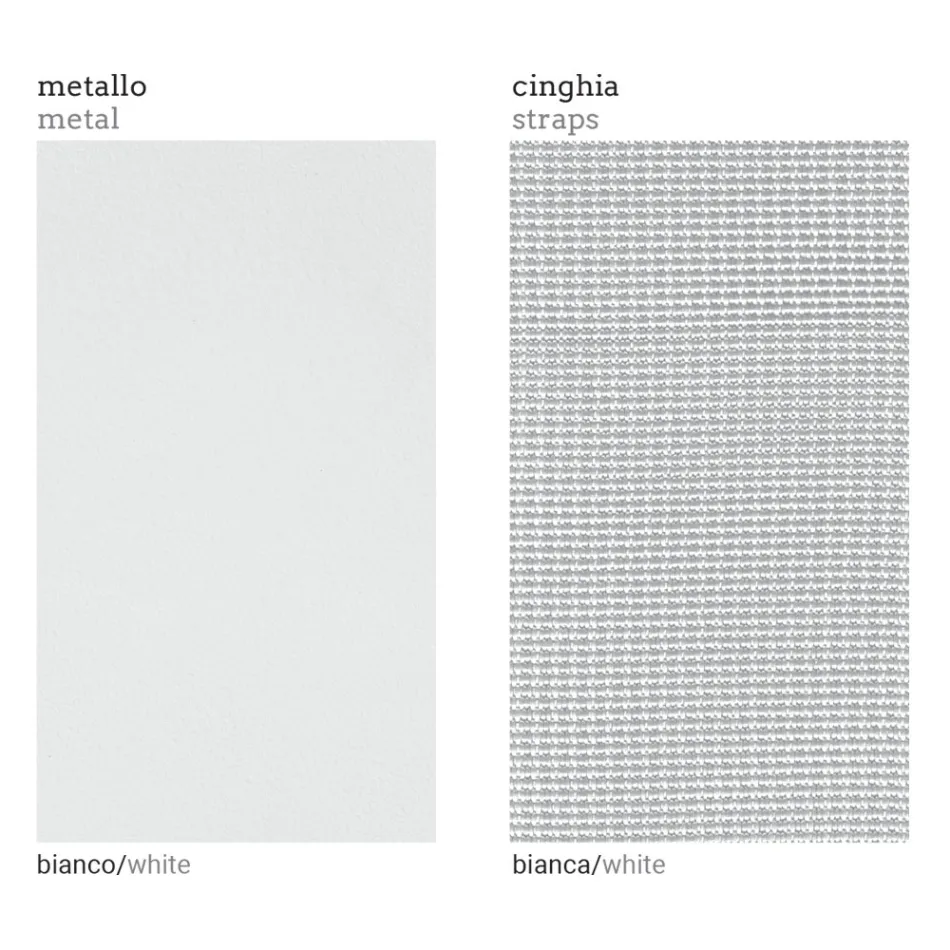 Left Corner Outdoor Armchair in Aluminum and Straps Made in Italy - Juliediv Viadurini