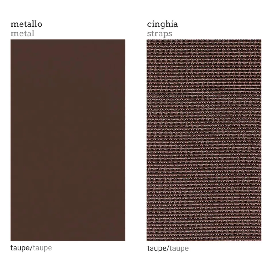 Left Corner Outdoor Armchair in Aluminum and Straps Made in Italy - Juliediv Viadurini