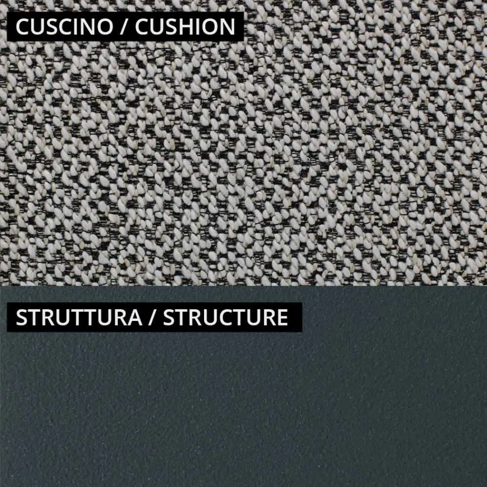 Low Outdoor Armchair with Padded Seat Made in Italy - Planter Viadurini