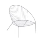 Low Stackable Garden Armchair in Steel Made in Italy - Sansa Viadurini