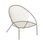 Low Stackable Garden Armchair in Steel Made in Italy - Sansa Viadurini