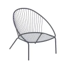 Low Stackable Garden Armchair in Steel Made in Italy - Sansa Viadurini