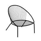 Low Stackable Garden Armchair in Steel Made in Italy - Sansa Viadurini