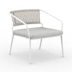 Low Garden Armchair with Cushion Included Made in Italy - Prato Viadurini