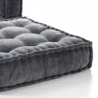 Ethnic Design Chaise Longue armchair in Gray or Blue Velvet - Fiber Viadurini