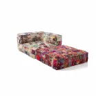 Chaise Longue armchair in Patchwork Cotton for Ethnic Design Lounge - Fiber Viadurini