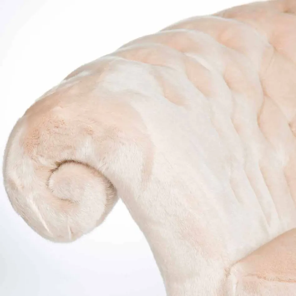 Balma capitonnè classic faux fur armchair Viadurini