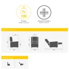 Armchair with Swivel Steel Base and Footrest Made in Italy - Valentina Viadurini